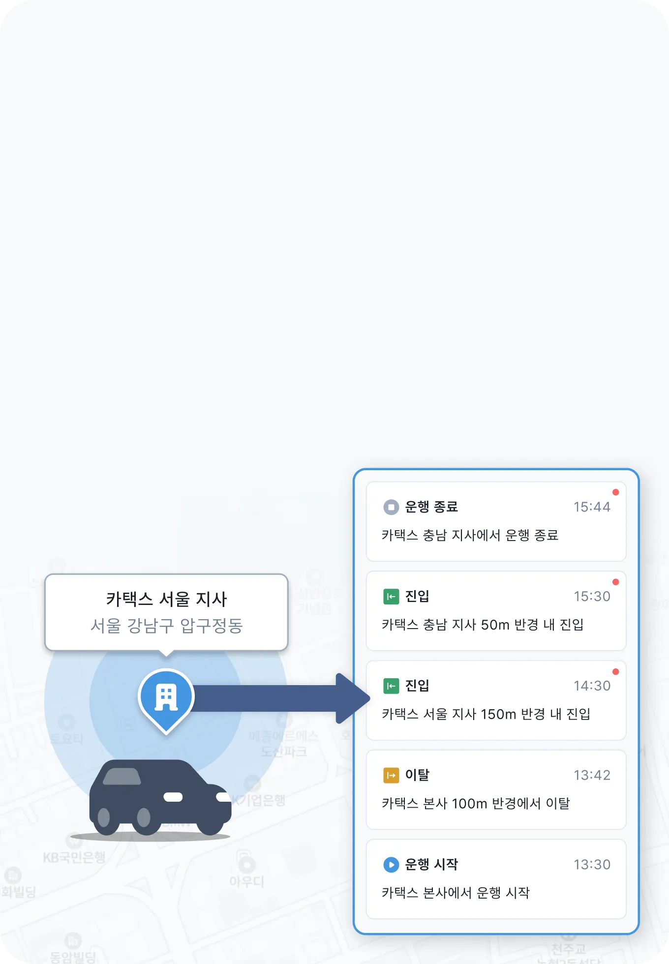 차량 진입 알림